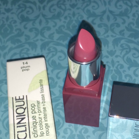 🎀 $5 - Clinique Pop Lip Colour + Primer Lipstick #44 Plum Pop .08oz New in Box - Picture 1 of 6